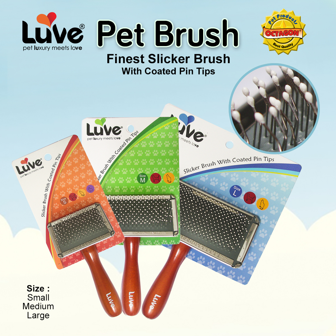 Luve Finest Slicker Brush With Coated Pin Tips